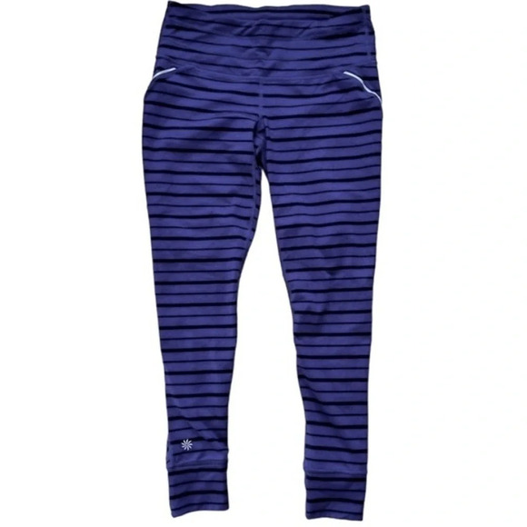 Athleta Relay Striped Leggings, Size Small, Good Condition - Picture 3 of 5